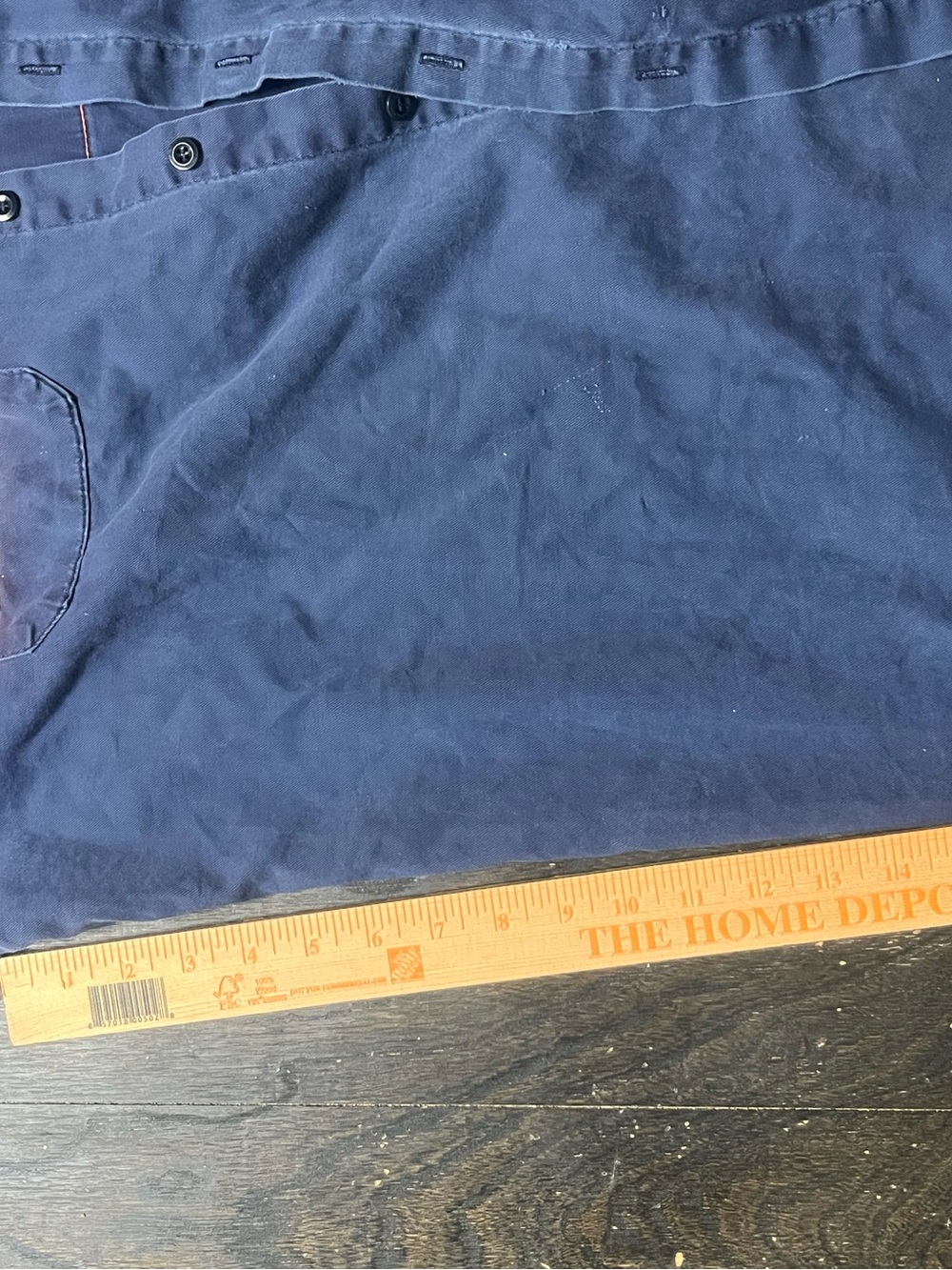Aramark 1XLL Thrashed Work Shirt Reflective Mechanic Distressed Workwear - Picture 7 of 12